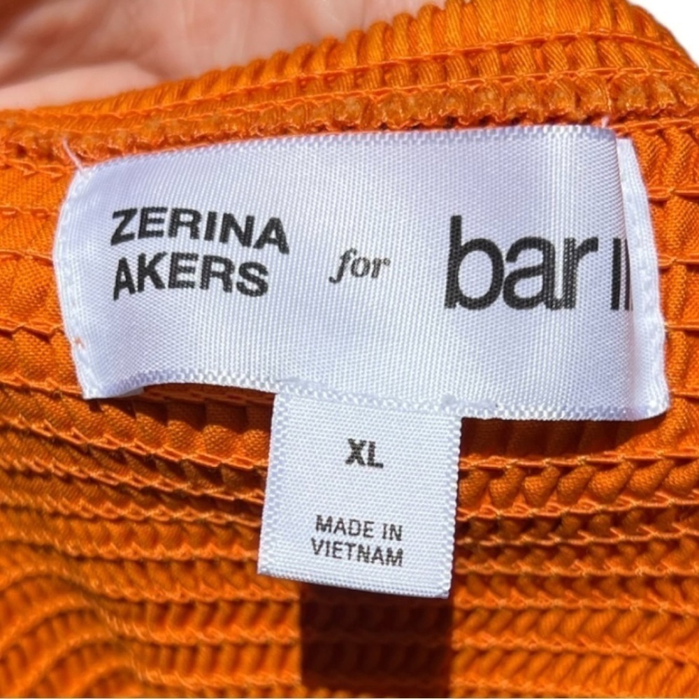 🌻Zerina Akers x Bar III Orange Ruffled Cropped Top Size XL - Picture 10 of 11